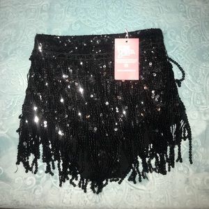 Sparkly fringe festival shorts!